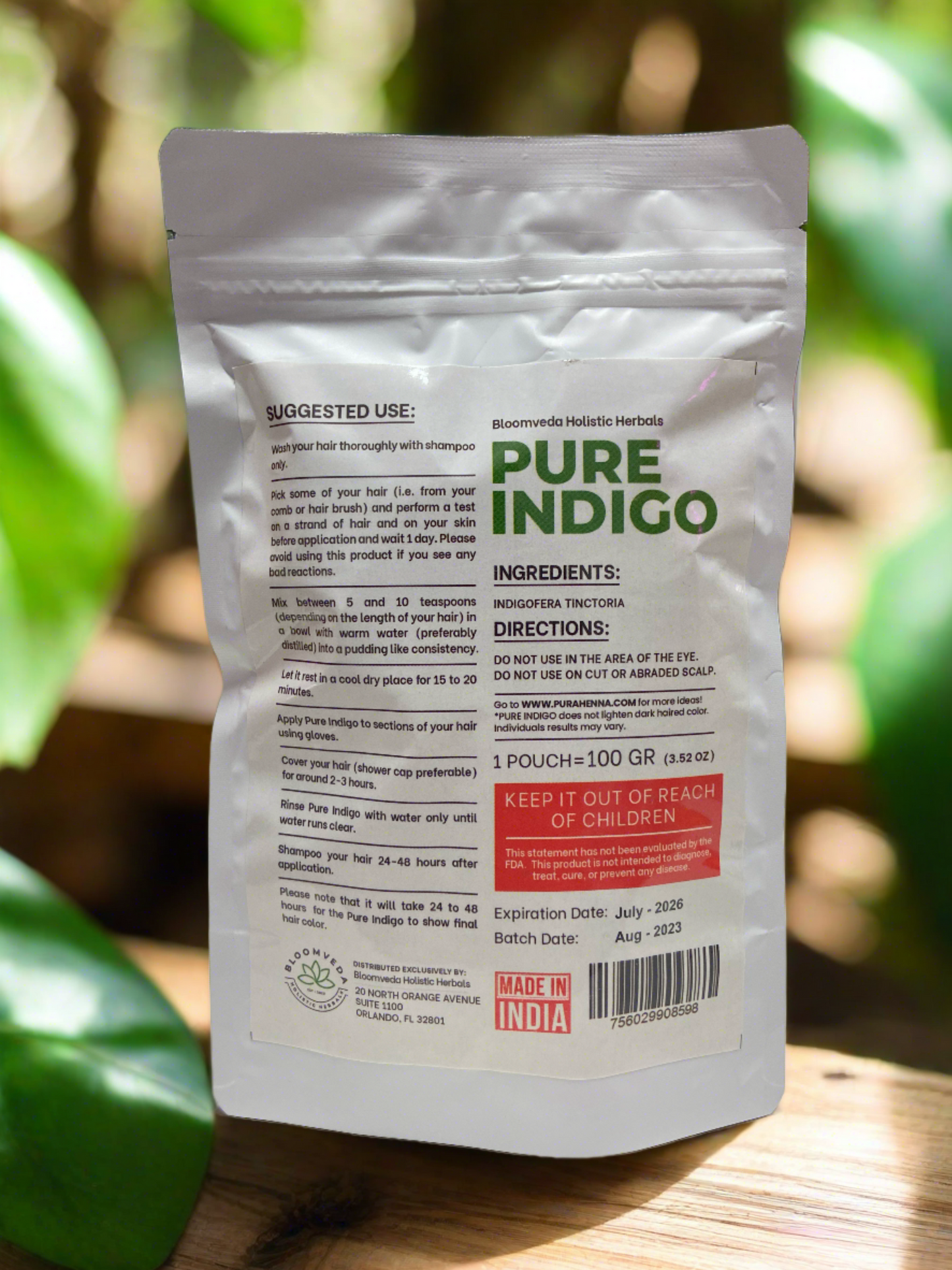 Pure Indigo 100 gr - Bloomveda Holistic Herbals