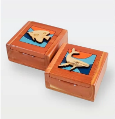 Mini Square Box |Wooden box |  Exquisite Cedar Wood Decorative Gift Box | High-Quality Finish | Perfect for Home and Office Decor | 6.5x6.5x3 cm | Elegant and Durable | Ideal for Keepsakes and Trinkets