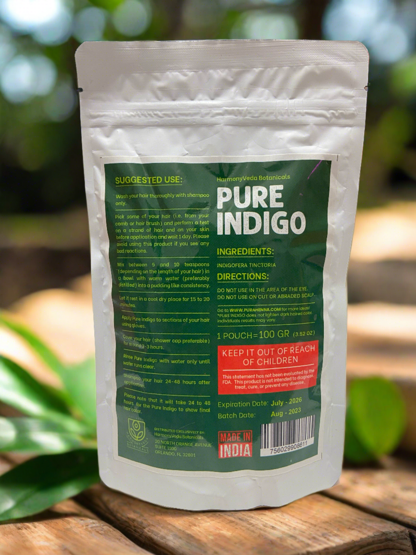 Pure Indigo 100 gr - HarmonyVeda Botanicals