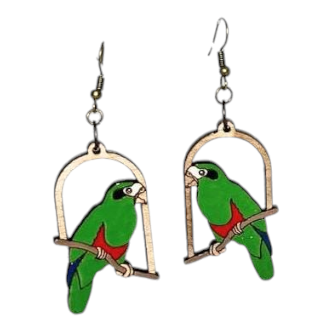 Elegant Handcrafted Wooden Earrings – Available in Leaf, Bird, Object, and Flower Shapes